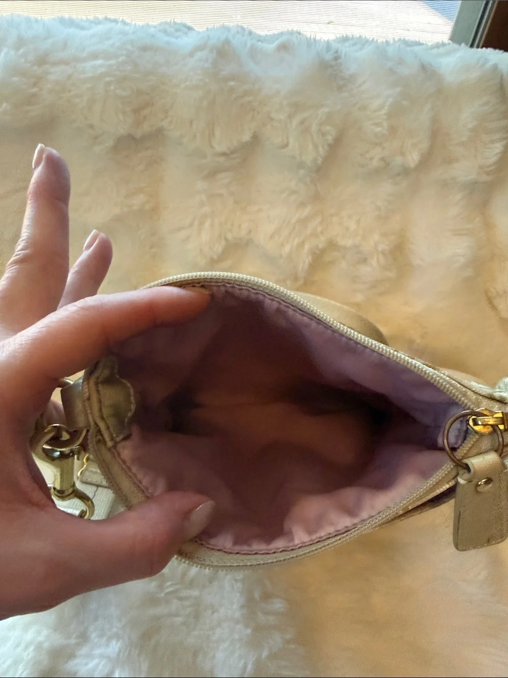 Coach Beige Star & Signature Crossbody Satchel Waverly snow queen satchel
